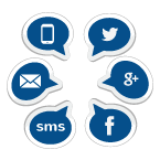 Communicating by SMS, text, email or social media